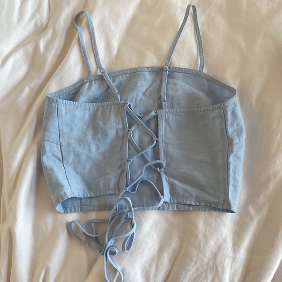 Narrated blue tank top M - Picture 2 of 3